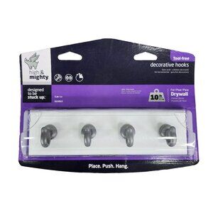 High & Mighty Tool-Free Decorative Hooks For Drywall